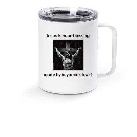 Jesus is hour blessing, a White Stainless Steel Travel Mug