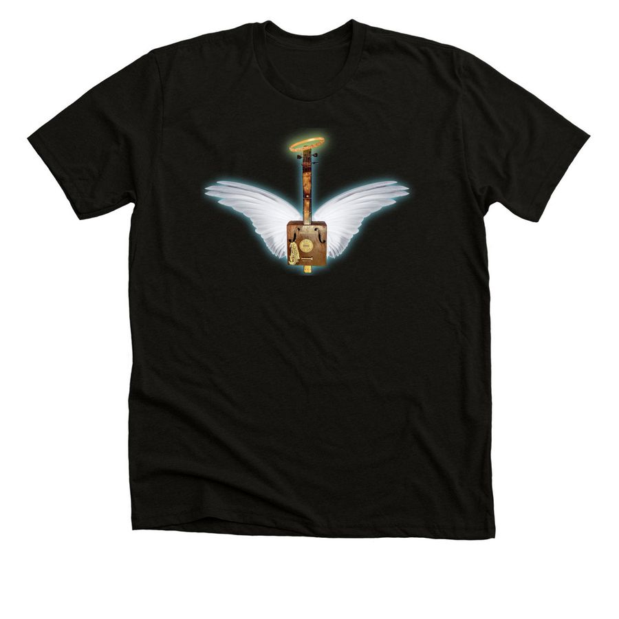 Shorty's Angel, a Solid Black Blend Premium Unisex Tee
