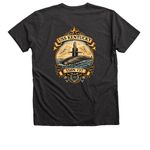 USS KENTUCKY, a Dark Grey Heather Premium V-Neck Tee (back-view)