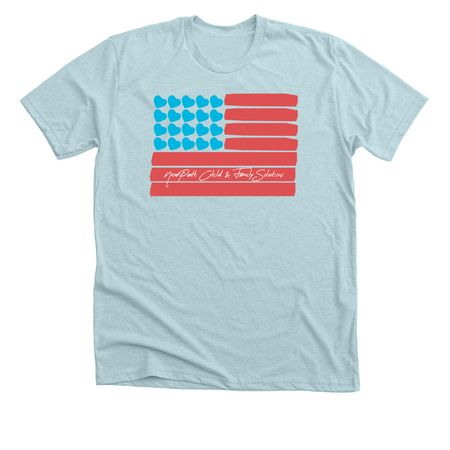 usa flag, a Heather Ice Blue Premium Unisex Tee