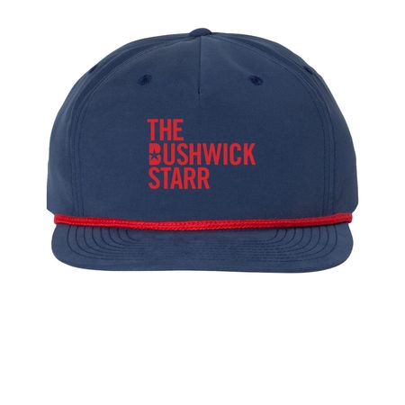 Starr Snapback, a Navy/ Red Printed Umpqua Snapback Cap