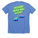 Inclusion Never Goes Extinct, a Heather Columbia Blue Premium Unisex Tee (back-view)