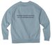 Logo Crew, a I Like You Blue Allmade Organic CVC Crewneck Sweatshirt (back-view)