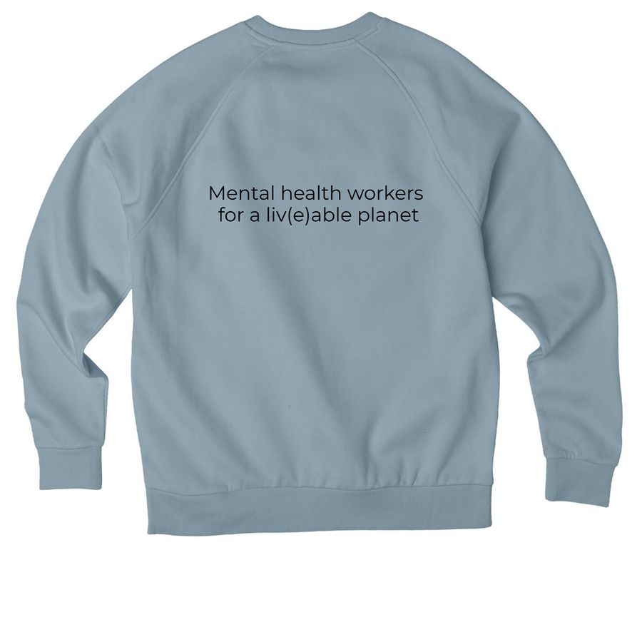 Logo Crew, a I Like You Blue Allmade Organic CVC Crewneck Sweatshirt (back-view)