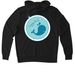 Organic French Terry Pullover Hoodie, a Deep Black Allmade Organic French Terry Pullover Hoodie (back-view)