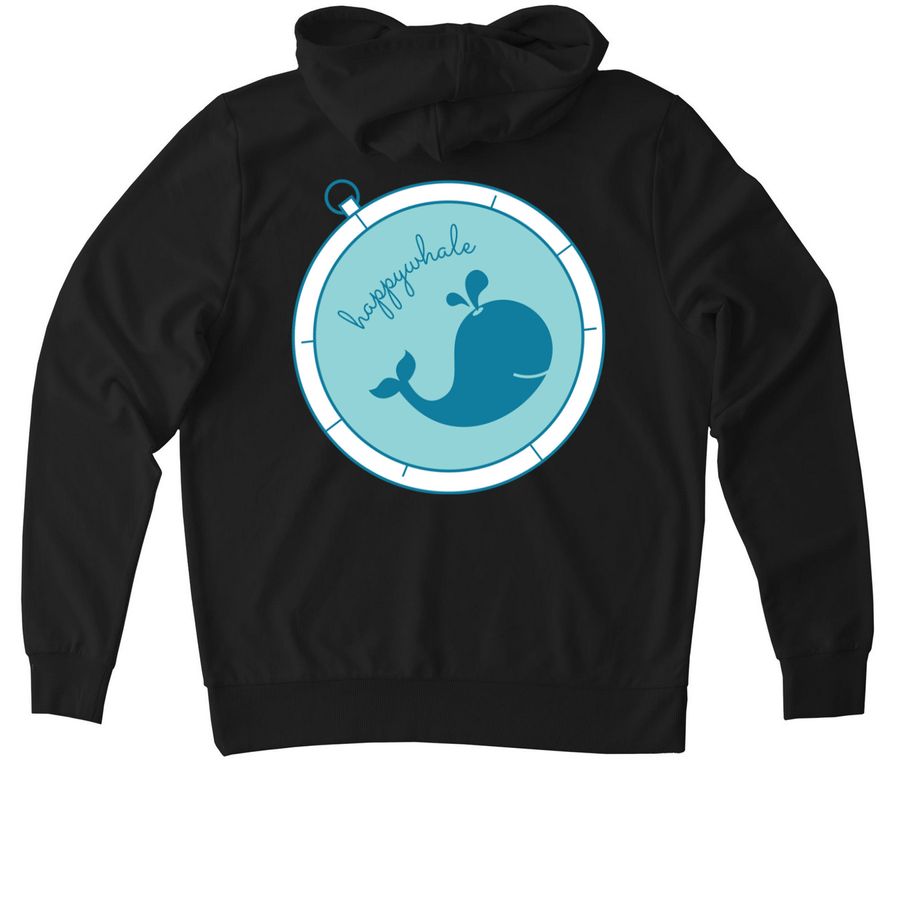 Organic French Terry Pullover Hoodie, a Deep Black Allmade Organic French Terry Pullover Hoodie (back-view)