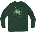 Fall Launch, a Forest Green UV Performance Long Sleeve Tee (back-view)