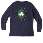 Fall Launch, a True Navy Women's UV Performance Long Sleeve Tee (back-view)