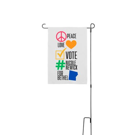 Yard Sign, a White 12" x 18" Yard Flag with Stake