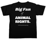 Big Fan Of Animal Rights Tee, a Black Comfort Colors Unisex Tee (back-view)