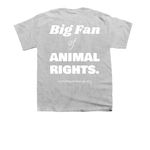Big Fan Of Animal Rights Tee, a Sport Grey Youth Unisex Tee (back-view)