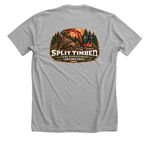 Split Timber Excavator&nbsp;, a Athletic Heather Premium Unisex Tee (back-view)