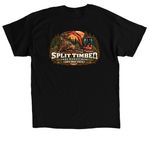 Split Timber Excavator&nbsp;, a Black Classic Unisex Tee (back-view)