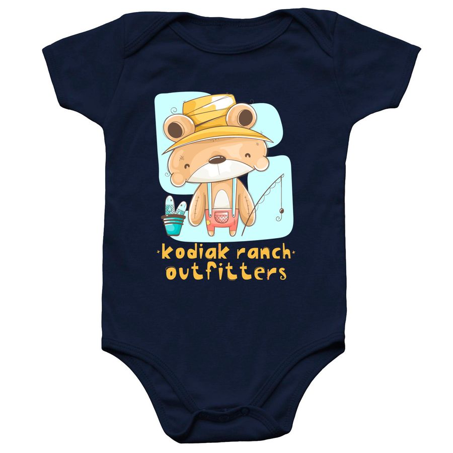 Baby Fishing Onesie, a Navy Infant Onesie