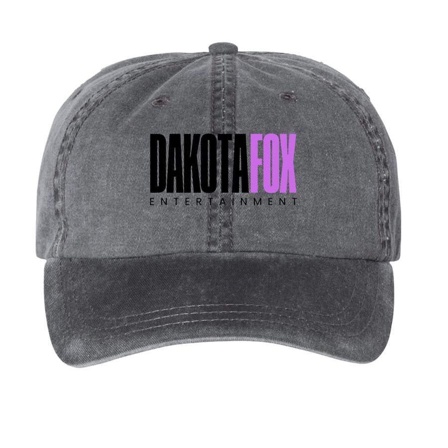 Ball Caps, a Black Printed Pigment Dye Baseball Cap