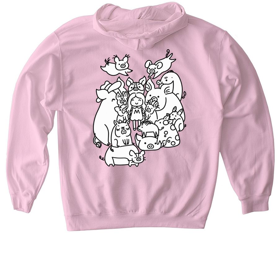 MPFL 2026 Logo, a Light Pink Gildan Softstyle Pullover Hoodie (back-view)