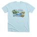 Protect the Land You Love - Full color, a Heather Ice Blue Premium Unisex Tee