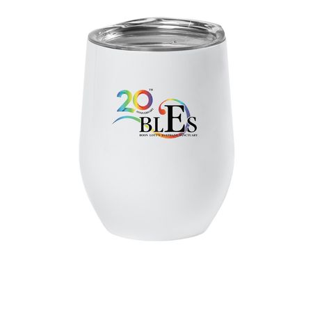 Celebrating 20 years of BLES!, a White Insulated Wine Cup