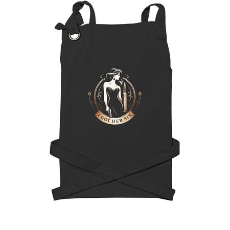 Gun Cleaning Apron, a Black Cotton Canvas Pocket Apron