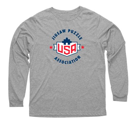 USA Jigsaw Puzzle Association, a Premium Heather Triblend Long Sleeve Tee