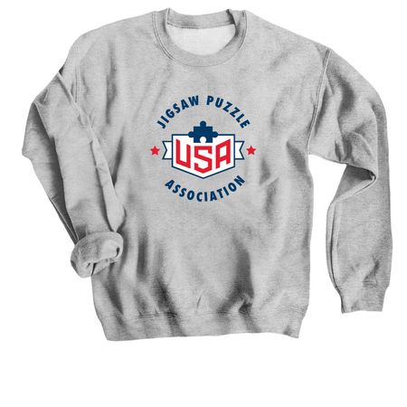 USA Jigsaw Puzzle Association, a Sport Grey Crewneck Sweatshirt
