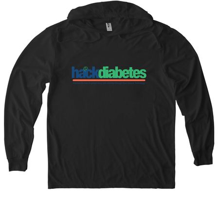 HackDiabetes, a Space Black Allmade Eco Triblend Hoodie Tee