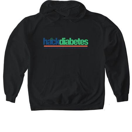 HackDiabetes, a Black Gildan Softstyle Pullover Hoodie