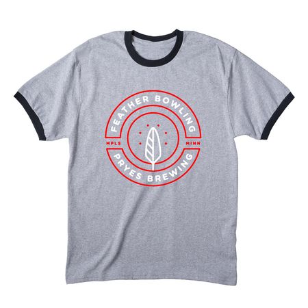 Nolos Locos Ringer Tee, a Athletic Heather/ Jet Black Cotton Ringer Tee
