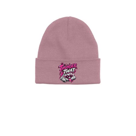 ?? Twat Beanie, a Cosmic Pink Printed Base Camp Beanie