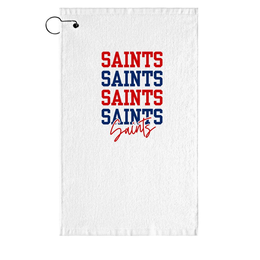 When The Saints Go Marchin' In Golf Towel, a White Golf Towel