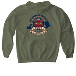 Hoodies&nbsp;, a Military Green Gildan Softstyle Pullover Hoodie (back-view)