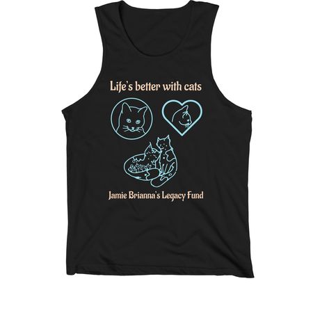Cat Tanks, a Black Premium Cotton Tank