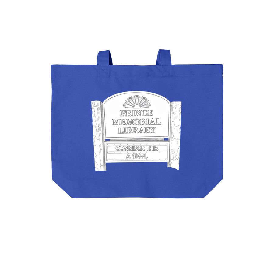 Consider This A Sign&nbsp;, a True Royal Cotton Canvas Tote Bag