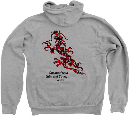 ADPC Dragon OutProudCalmStrong ZipUps &Shirts, a Athletic Heather Zip Up Hoodie
