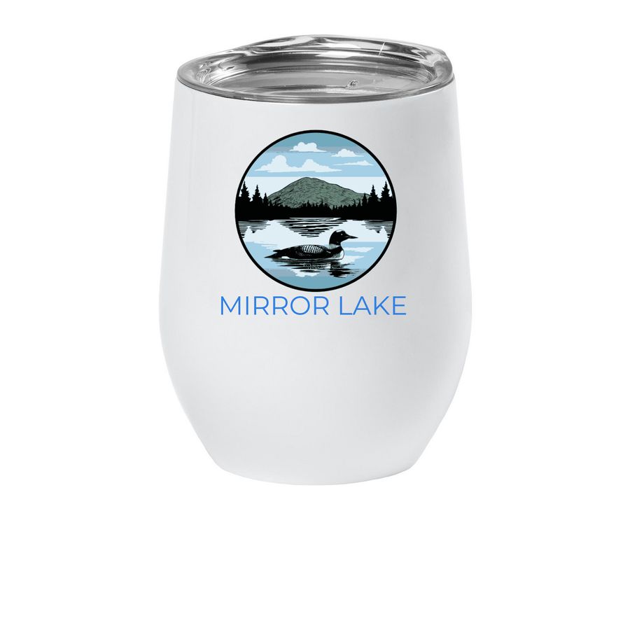 Mirror Lake Merchandise, a White Insulated Wine Cup