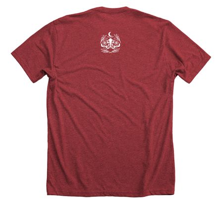 A Discovery of Yoga:&nbsp; VAMPIRE, a Heather Canvas Red Premium Unisex Tee (back-view)