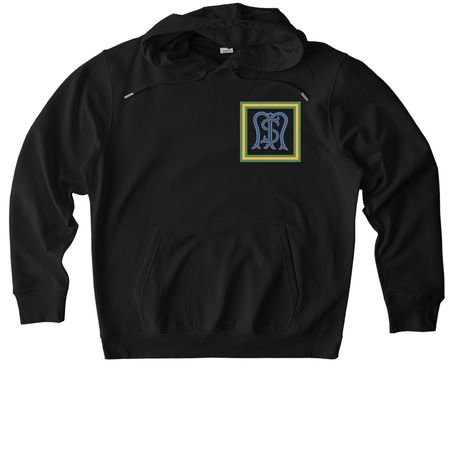 St. Mary's Throwback Logo, a Black Stanley/Stella Unisex Cruiser 2.0 Pullover Hoodie