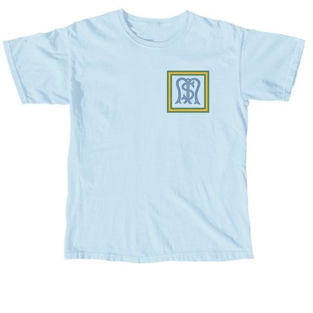 St. Mary's Throwback Logo, a Chambray Comfort Colors Unisex Tee