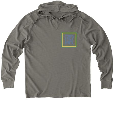 St. Mary's Throwback Logo, a Driftwood Grey Allmade Organic Cotton Mineral Dye Hoodie Tee