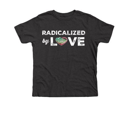 Radicalized by Love - WSC, a Dark Grey Heather Premium Youth Tee