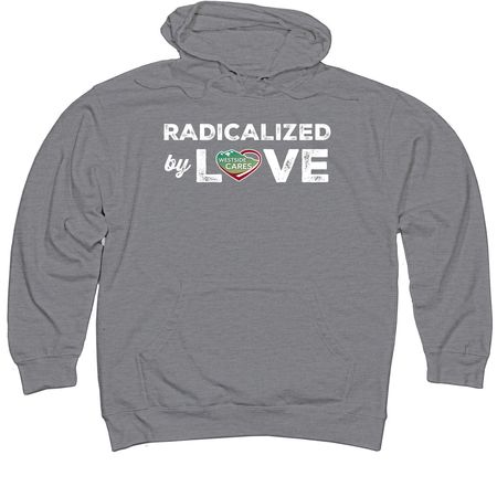 Radicalized by Love - WSC, a Gunmetal Heather Midweight Pullover Hoodie