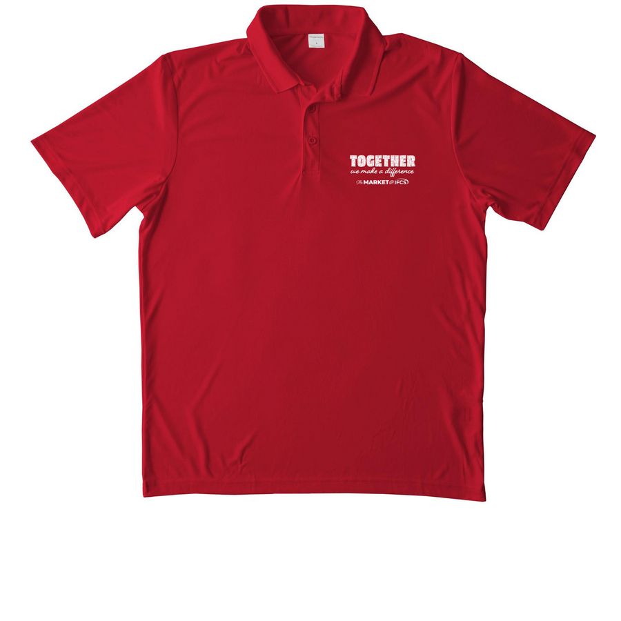 Together - Market @ IFCS: Pocket Active, a True Red Unisex Performance Polo