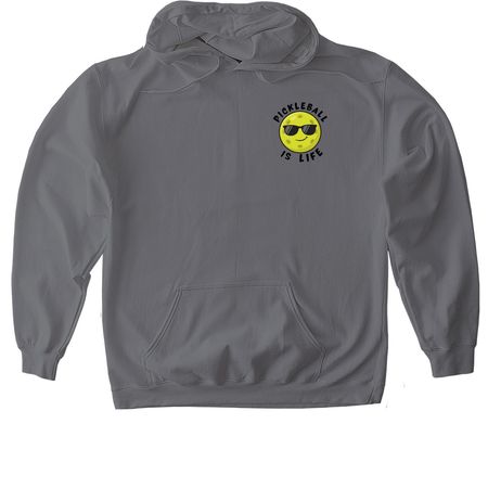 Pickleball Is Life, a Charcoal Gildan Softstyle Pullover Hoodie