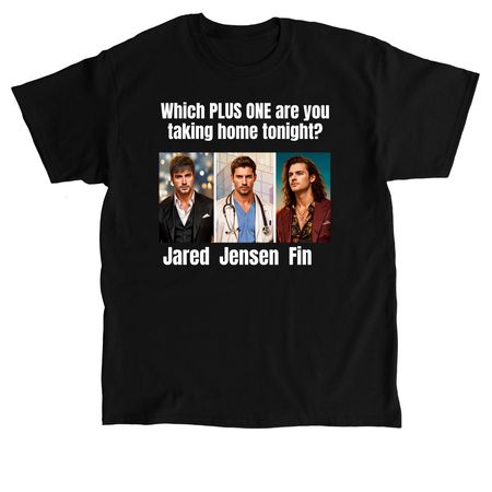 Plus One men, a Black Classic Unisex Tee