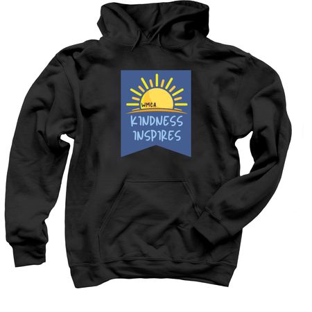 KINDNESS INSPIRES, a Black Pullover Hoodie