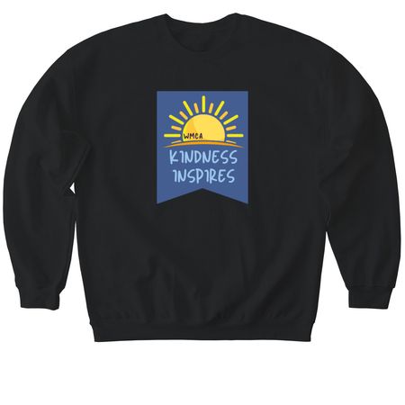 KINDNESS INSPIRES, a Black Softstyle Crewneck Sweatshirt