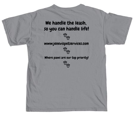 Cotton Tops Black Print (2/9), a Granite Comfort Colors Unisex Tee (back-view)