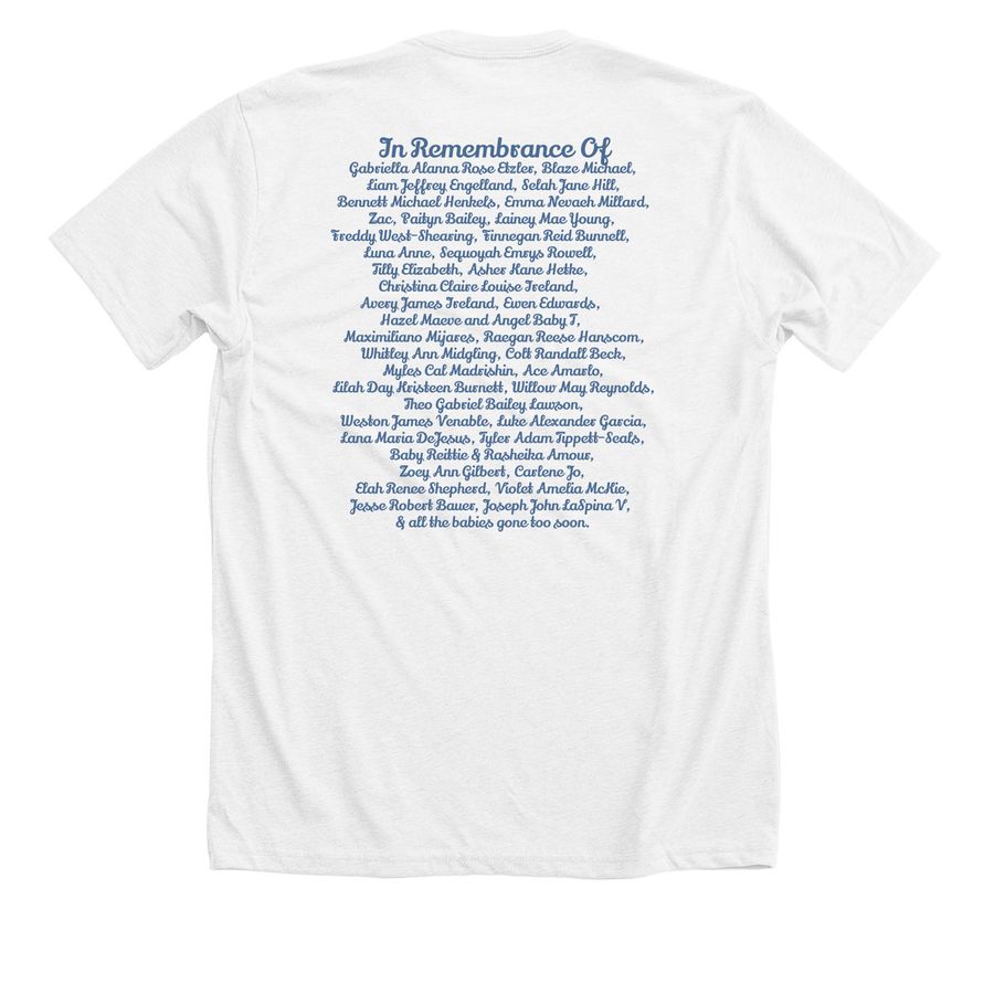 October Awareness Shirts Batch 14, a Solid White Blend Premium Unisex Tee (back-view)