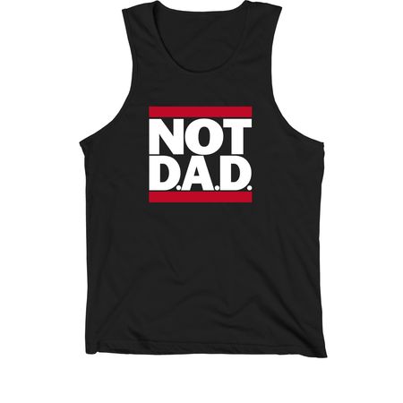 NOT D.A.D White On Black Series, a Black Premium Cotton Tank