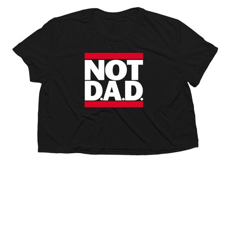 NOT D.A.D White On Black Series, a Black Women?s Flowy Cropped Tee